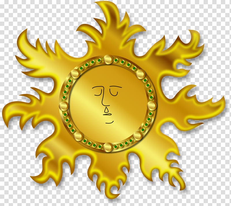 Sun Moon , Golden Sun cartoon face decoration transparent background PNG clipart