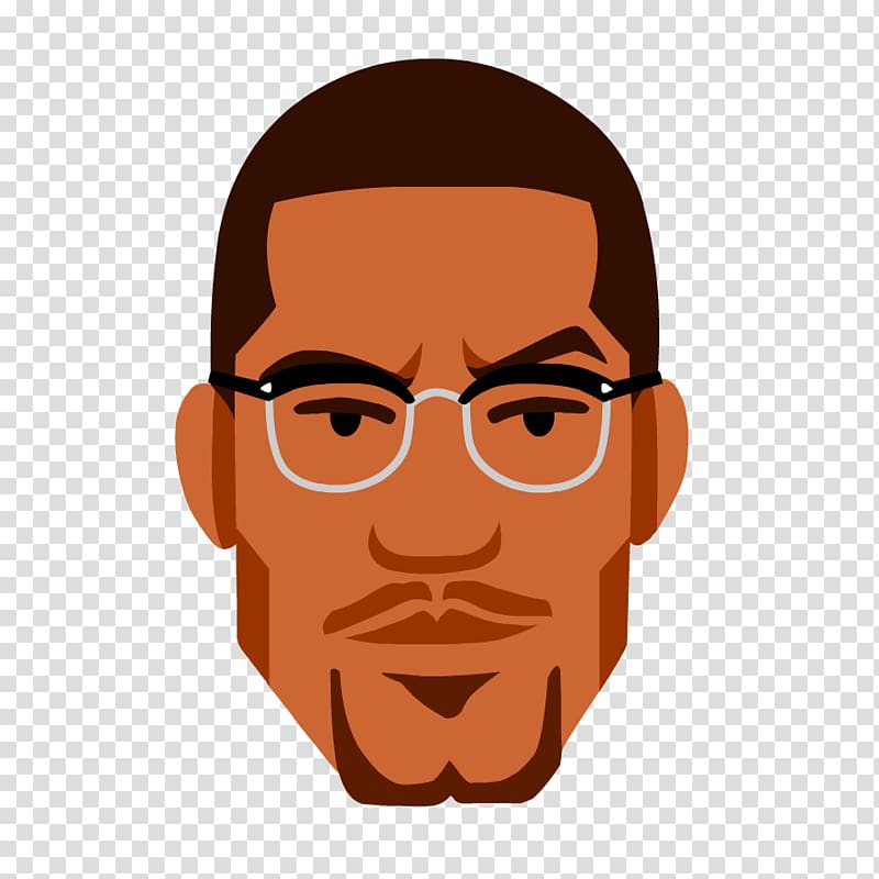 Malcolm X Cartoon African-American Civil Rights Movement , Malcom x transparent background PNG clipart