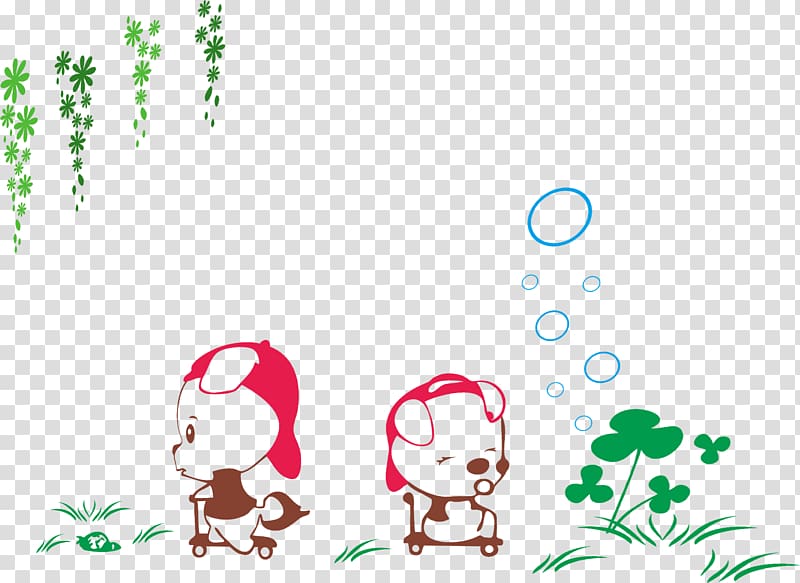Light Illustration, Hand-painted cartoon puppy transparent background PNG clipart