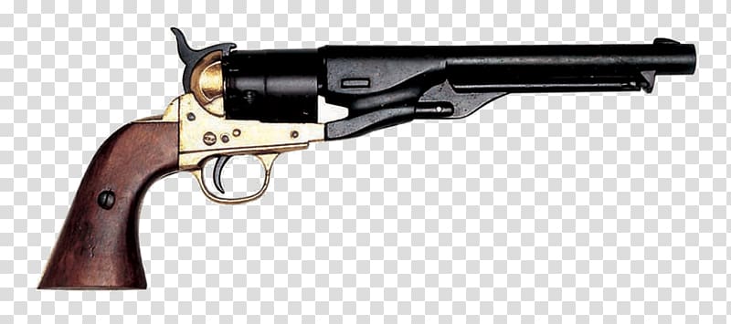 Colt 1851 Navy Revolver Colt Army Model 1860 .44 Magnum Firearm, Handgun transparent background PNG clipart
