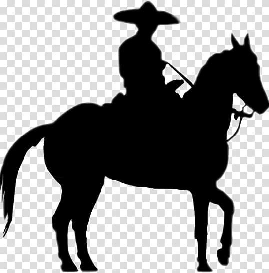 silhouette of person riding horse , Horse Charro Mexico Silhouette Mariachi, Charro transparent background PNG clipart