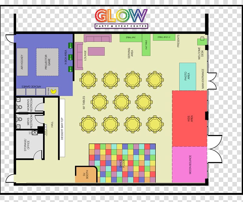 Floor plan Glow Party Event House, confetti blast transparent background PNG clipart