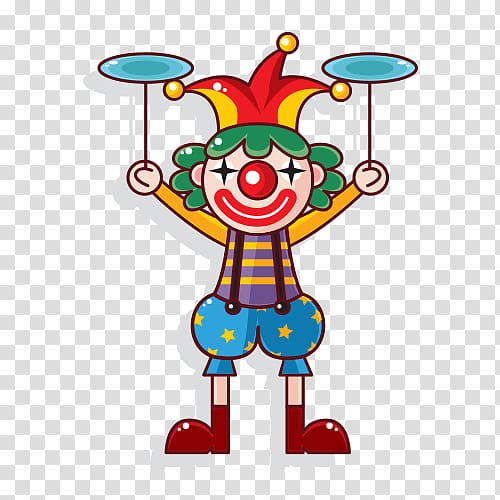 Cartoon Clown Performance, Circus transparent background PNG clipart