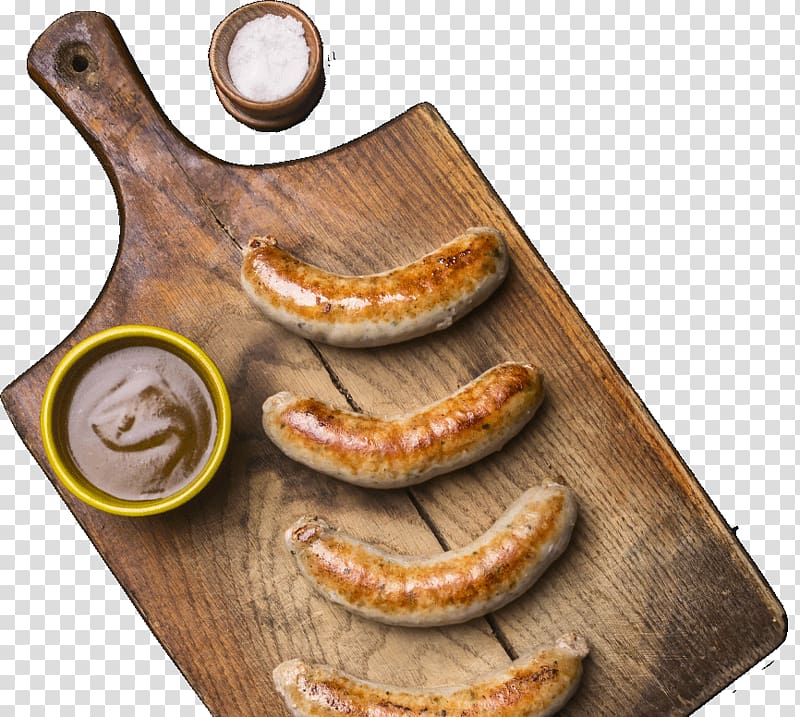 Bratwurst Thuringian sausage Animal source foods Banana, SAUCISSE transparent background PNG clipart