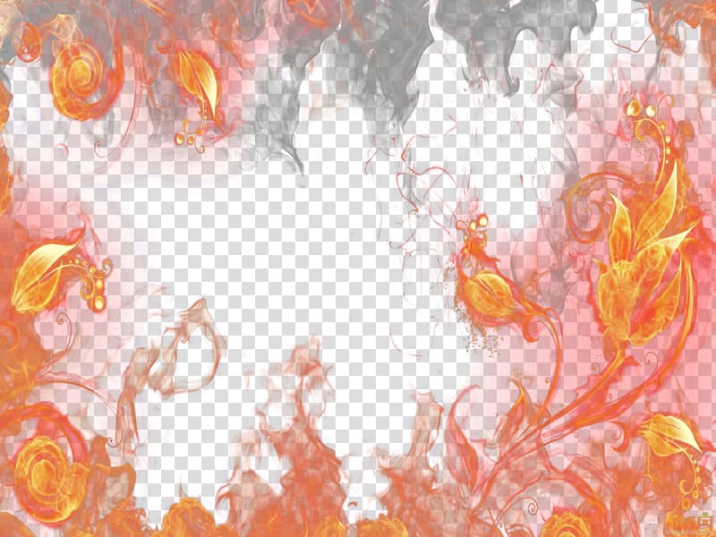 flame flower red light effect effect transparent background PNG clipart