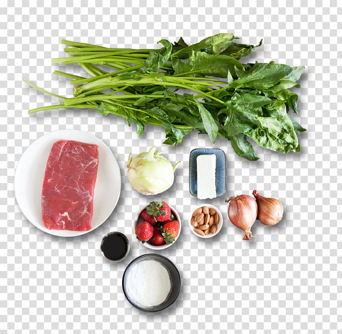 Leaf vegetable Spinach salad Flank steak Vegetarian cuisine Recipe, salad transparent background PNG clipart