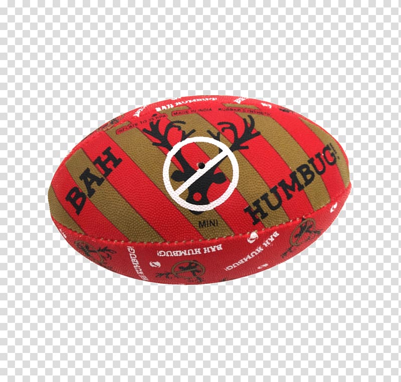Christmas Rugby ball Humbug, rugby ball transparent background PNG clipart