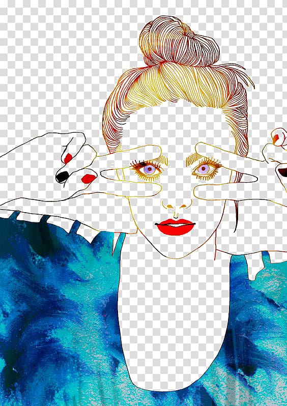 Drawing Fashion illustration Art Illustration, Cartoon Girl transparent background PNG clipart