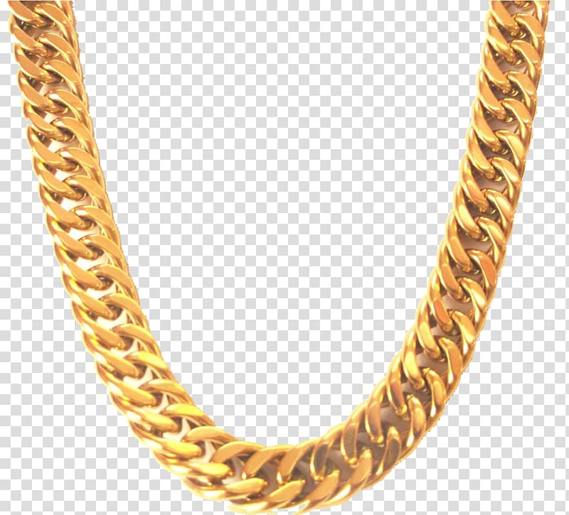 gold-colored Cuban chain necklace, Chain Necklace Jewellery Gold Bracelet, gold chain transparent background PNG clipart