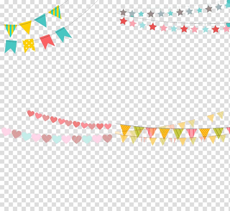 Flag , 4 fresh holiday pull flag background material transparent background PNG clipart