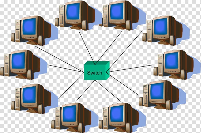 Computer network Network topology Star network Node Daisy chain, Computer transparent background PNG clipart