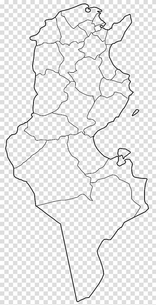 Governorates of Tunisia Bizerte Governorate Wilayah Blank map, map transparent background PNG clipart