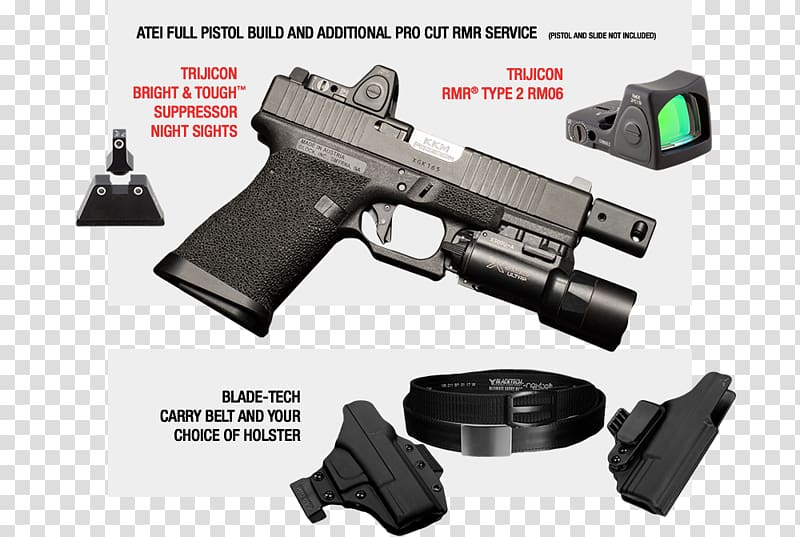 Trigger Trijicon Airsoft Guns Firearm Advanced Combat Optical Gunsight, weapon transparent background PNG clipart