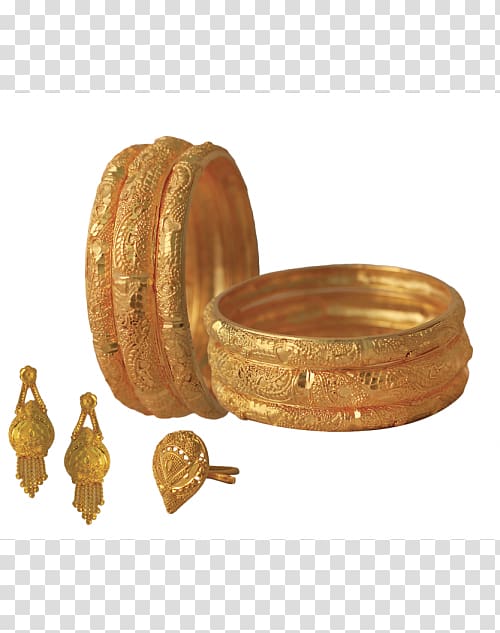 Bangle Gold plating Earring, finger ring transparent background PNG clipart