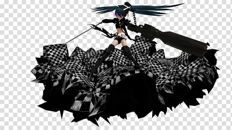 Black Rock Shooter Anime, shooter art transparent background PNG clipart