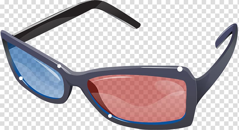 Polarized 3D system Glasses 3D film, gafas transparent background PNG clipart