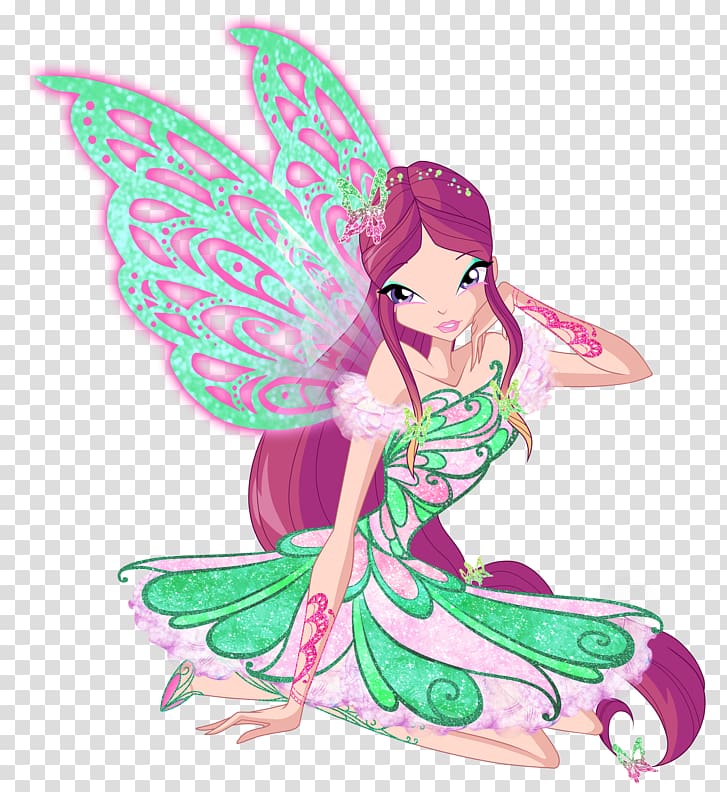 Roxy Tecna Flora Butterflix Fairy, Fairy transparent background PNG clipart