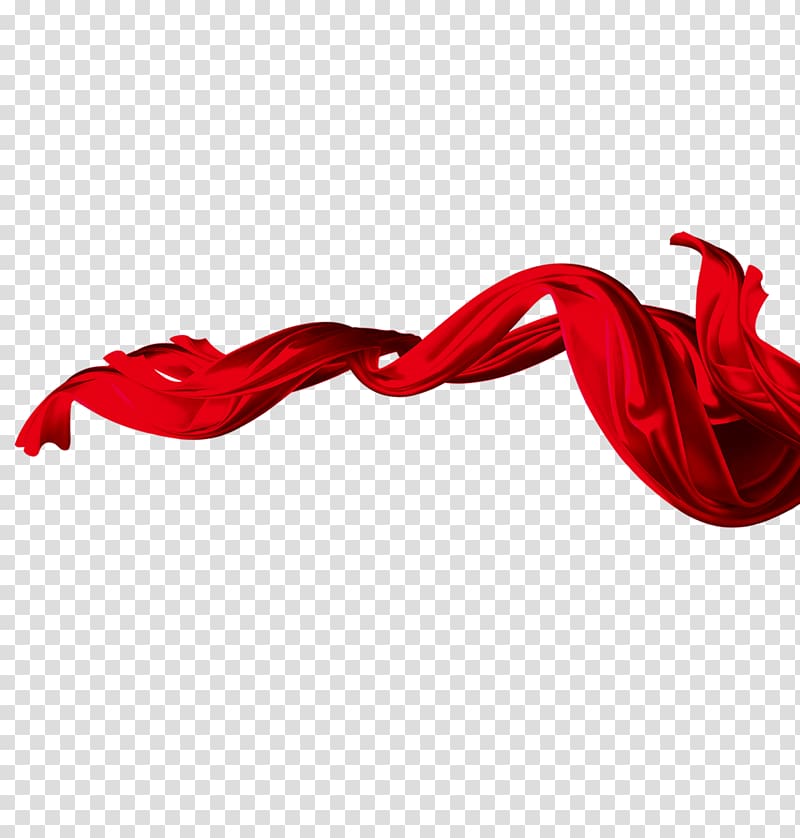 Red ribbon Sateen, Red ribbon transparent background PNG clipart