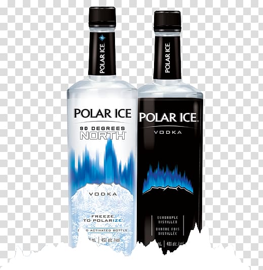 Distilled beverage Vodka Polar bear Polar Ice Arctic, vodka packaging transparent background PNG clipart