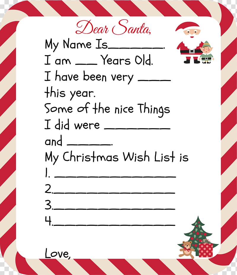 Santa Claus Letter Christmas Day Child Biblical Magi, dear tooth fairy writing paper transparent background PNG clipart