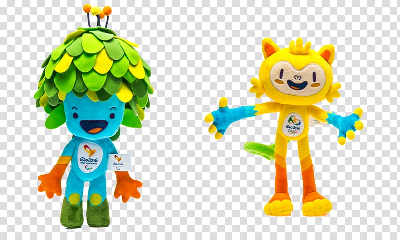 2016 Summer Paralympics 2016 Summer Olympics Rio de Janeiro 2024 Summer Olympics Olympiad, Rio Olympic mascot plush toys transparent background PNG clipart
