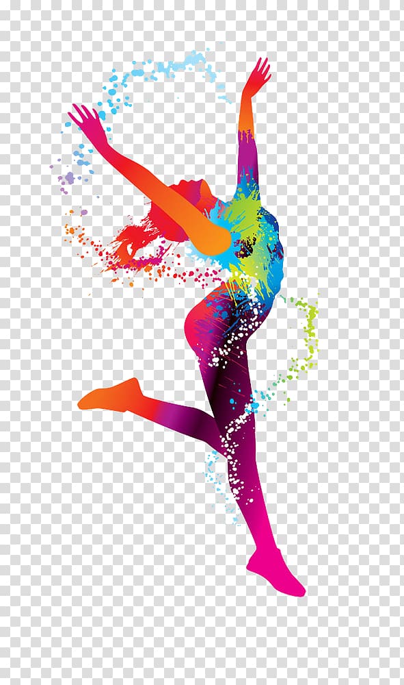 Dancing Girl Dance Watercolor painting, Silhouette transparent background PNG clipart