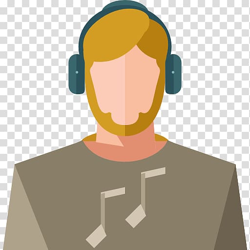 Scalable Graphics Headphones Icon, Man wearing headphones transparent background PNG clipart