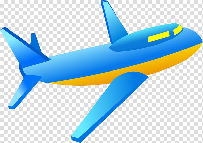 Airplane Aircraft Blue Sky, Cartoon airplane transparent background PNG clipart