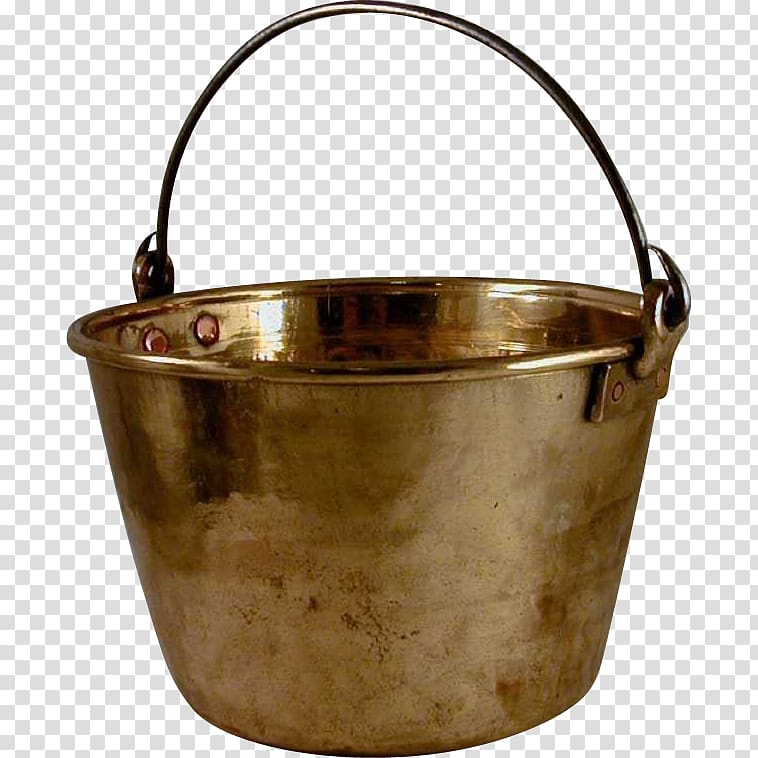 Copper Brass Bucket Metal Rivet, Brass transparent background PNG clipart