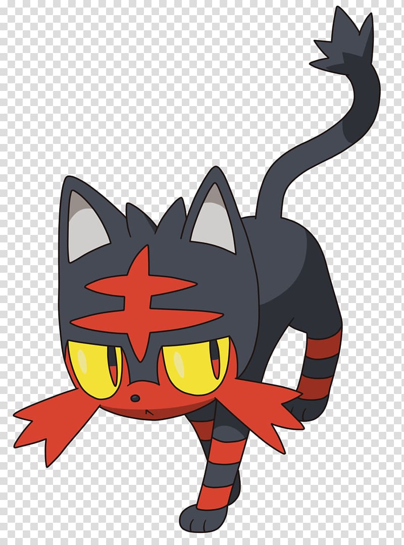 Pokémon Sun and Moon Pokkén Tournament Litten The Pokémon Company, anime art transparent background PNG clipart