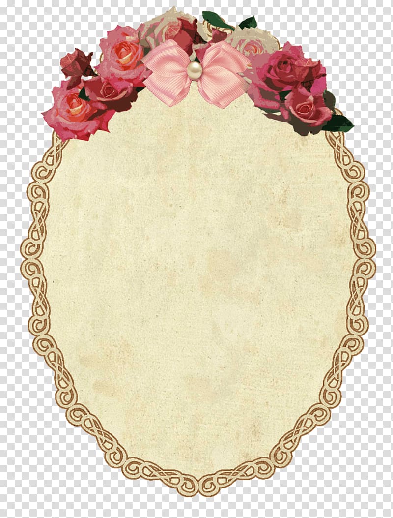 oval brown frame with flowers illustration, Vintage Oval Frame With Flowers transparent background PNG clipart
