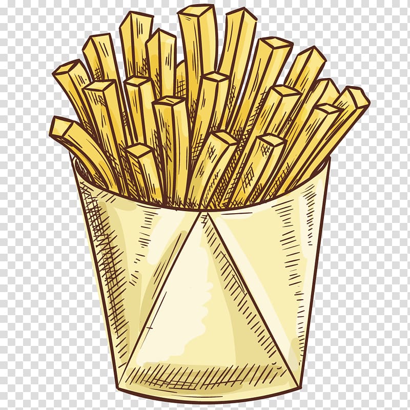 French fries Fast food Icon, Package of french fries transparent background PNG clipart