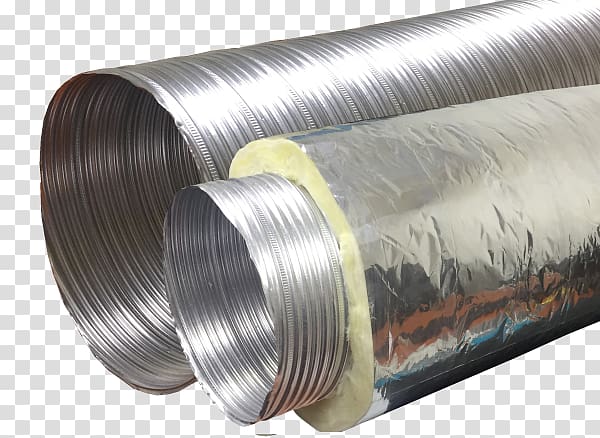 Duct Steel Pipe Air conditioning Hose, semi final transparent background PNG clipart