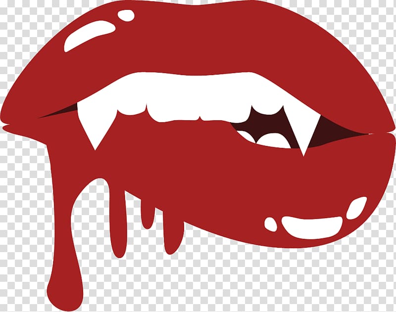 Red lips and white fangs illustration, Count Dracula Vampire , Vampire ...