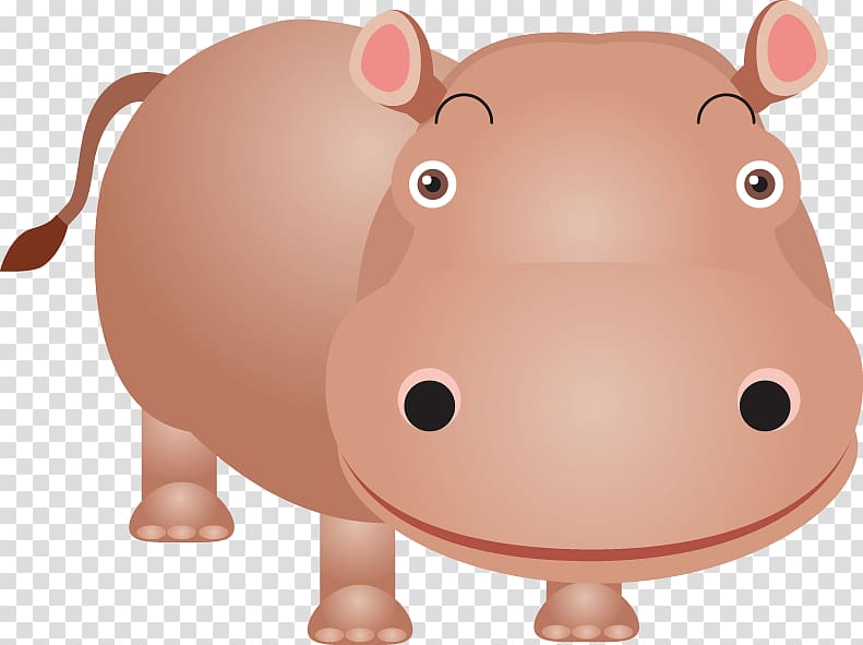 Hippopotamus Euclidean Rhinoceros , Cartoon hippo transparent background PNG clipart