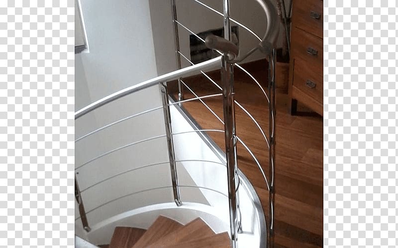 Handrail Stairs Parapet Steel Csigalépcső, legno bianco transparent background PNG clipart