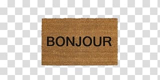 bonjour text, Bonjour Doormat transparent background PNG clipart