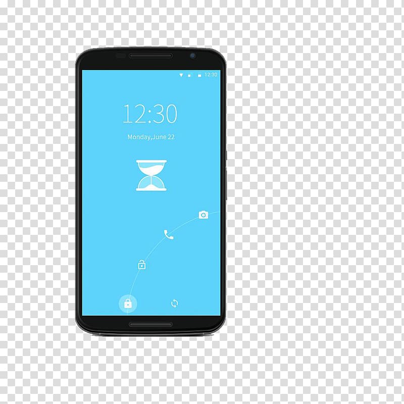 Feature phone Smartphone Mobile phone accessories , Hourglass unlock interface transparent background PNG clipart