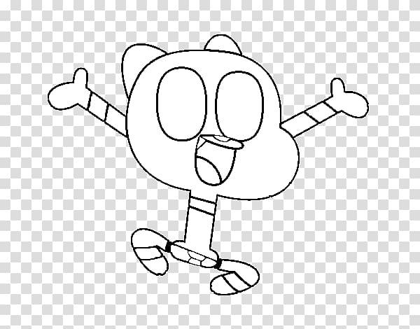 Gumball Watterson Gohan Anais Watterson Black and white, darwin gumball transparent background PNG clipart