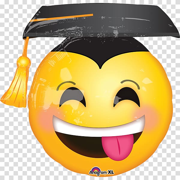 Mylar balloon Graduation ceremony Emoji Party, balloon transparent background PNG clipart