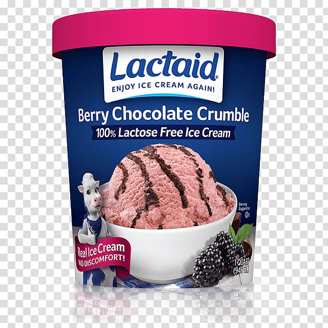 Vanilla ice cream Lactose intolerance Cookies and cream, cream berries transparent background PNG clipart