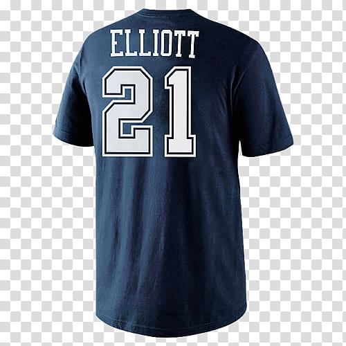 Sports Fan Jersey T-shirt Autographed Dallas Cowboys Ezekiel Elliott Fanatics Authentic, T-shirt transparent background PNG clipart