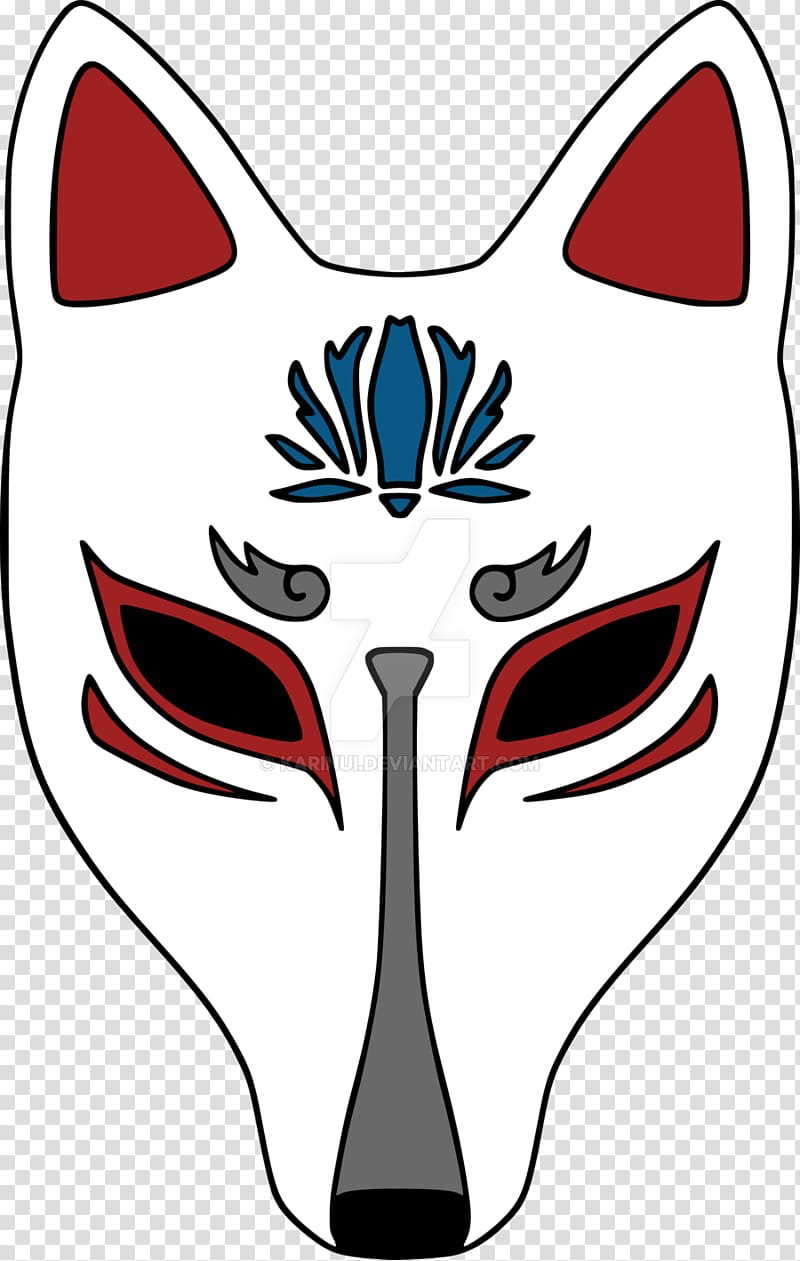 Kitsune Mask Drawing Logo, anonymous mask transparent background PNG clipart