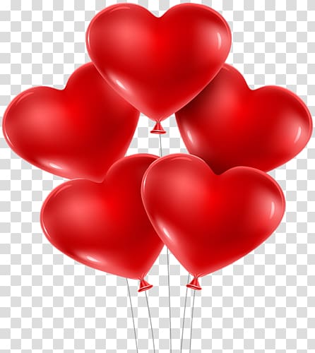 Balloon Heart Valentine\'s Day Red Birthday, balloon transparent background PNG clipart