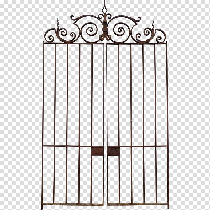 Gate Wrought iron Garden Metal, column transparent background PNG clipart