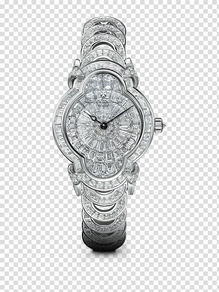 Vacheron Constantin Watch Jewellery Diamond Clock, Vacheron Constantin watches Silver watches female form diamond mechanical watches transparent background PNG clipart