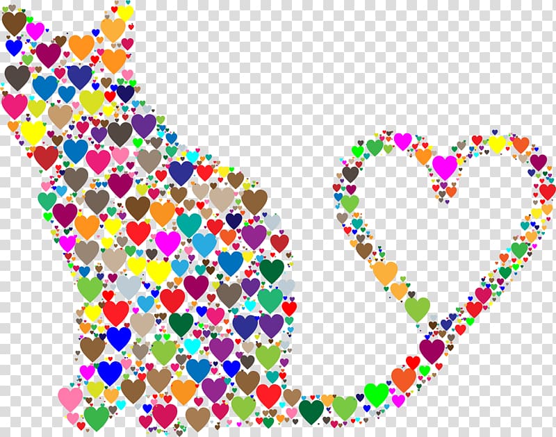Cat Kitten Tail Heart Silhouette Transparent Background Png Clipart Hiclipart