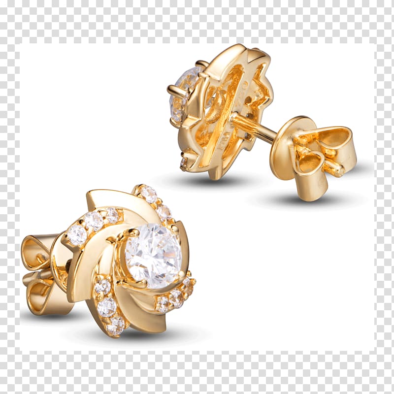 Earring Gold Cửa Hàng Trang Sức Pnj Cubic zirconia Jewellery, gold transparent background PNG clipart