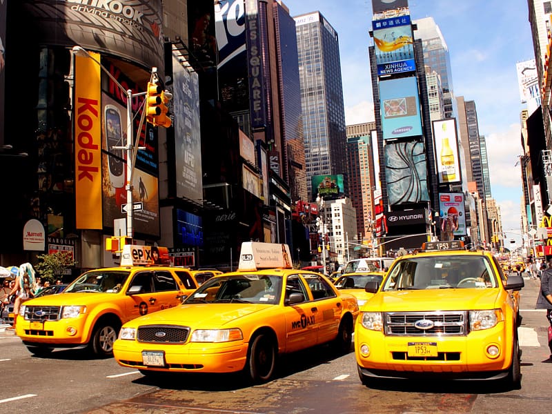 Times Square Ball Drop Theater District Broadway Taxi, taxi transparent background PNG clipart