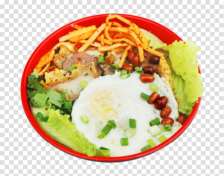 Guilin Korean taco Full breakfast Thai cuisine Fried egg, Guilin rice flour and fried Lucai transparent background PNG clipart